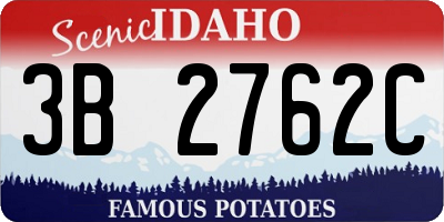 ID license plate 3B2762C