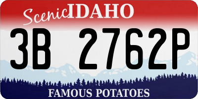 ID license plate 3B2762P