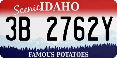 ID license plate 3B2762Y
