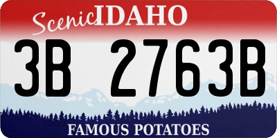 ID license plate 3B2763B