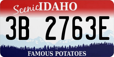 ID license plate 3B2763E