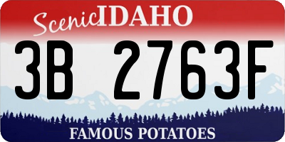 ID license plate 3B2763F
