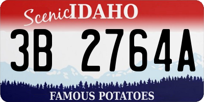 ID license plate 3B2764A