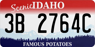 ID license plate 3B2764C