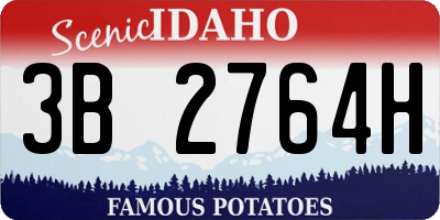 ID license plate 3B2764H