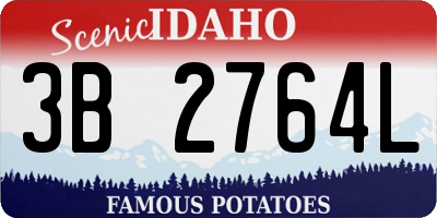 ID license plate 3B2764L