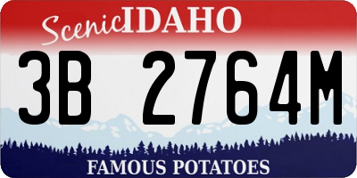 ID license plate 3B2764M