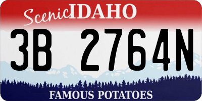 ID license plate 3B2764N