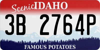 ID license plate 3B2764P