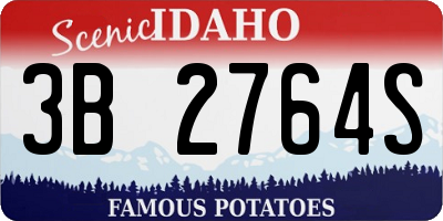 ID license plate 3B2764S