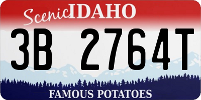 ID license plate 3B2764T