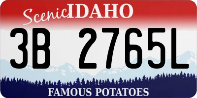 ID license plate 3B2765L