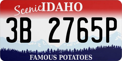 ID license plate 3B2765P