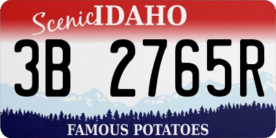 ID license plate 3B2765R
