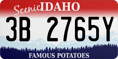 ID license plate 3B2765Y