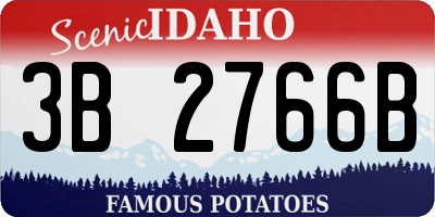 ID license plate 3B2766B