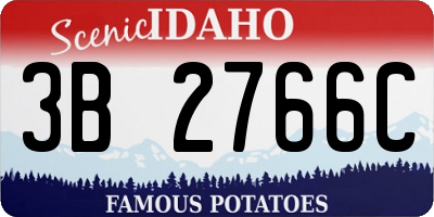 ID license plate 3B2766C