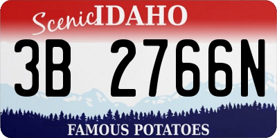 ID license plate 3B2766N
