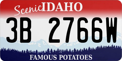 ID license plate 3B2766W