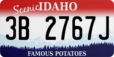 ID license plate 3B2767J