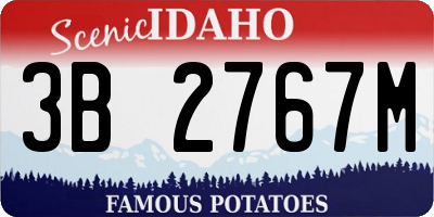 ID license plate 3B2767M