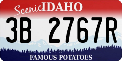 ID license plate 3B2767R
