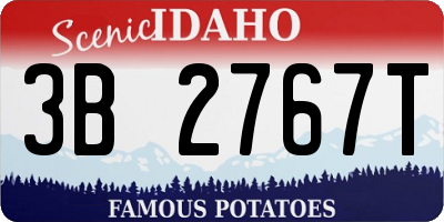 ID license plate 3B2767T