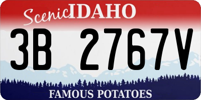 ID license plate 3B2767V