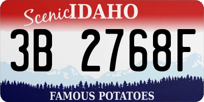 ID license plate 3B2768F