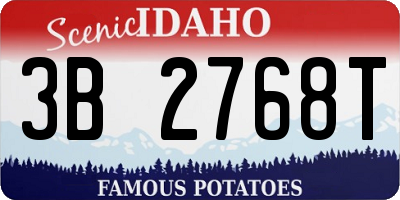 ID license plate 3B2768T
