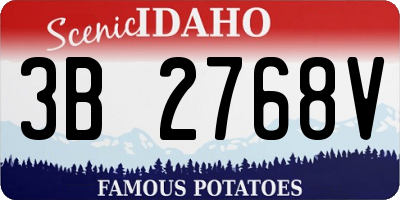 ID license plate 3B2768V