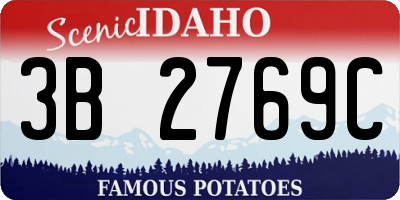 ID license plate 3B2769C