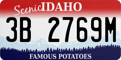 ID license plate 3B2769M