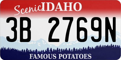 ID license plate 3B2769N