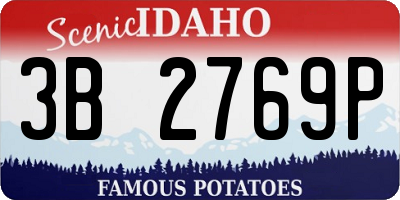 ID license plate 3B2769P
