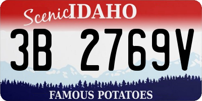 ID license plate 3B2769V