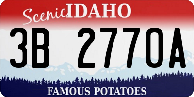 ID license plate 3B2770A