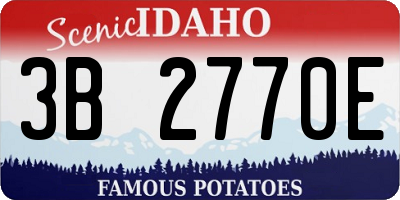ID license plate 3B2770E