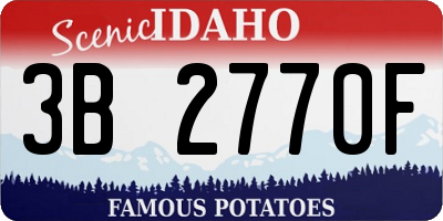 ID license plate 3B2770F