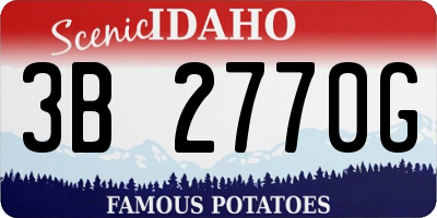 ID license plate 3B2770G