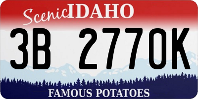 ID license plate 3B2770K