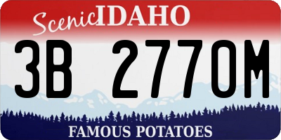 ID license plate 3B2770M