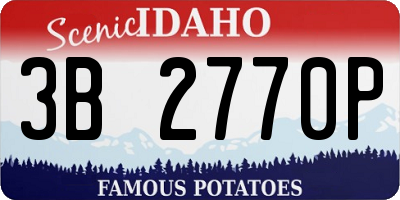 ID license plate 3B2770P