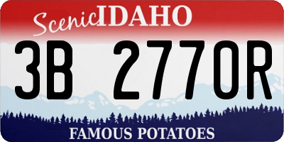 ID license plate 3B2770R