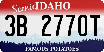 ID license plate 3B2770T