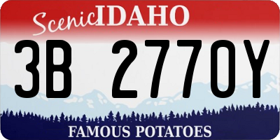 ID license plate 3B2770Y