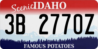 ID license plate 3B2770Z