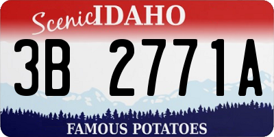 ID license plate 3B2771A