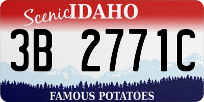 ID license plate 3B2771C