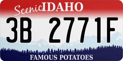 ID license plate 3B2771F